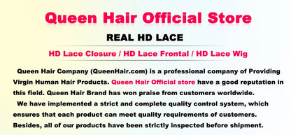 Queen Hair Real HD Frontal Only Full 13x6 13x4 Invisible Melt Skin Lace 5x5 6x6 7x7 Closure Raw Human Hair Body Wave & Straight