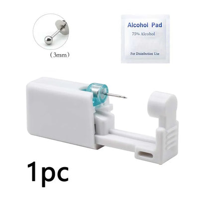 1pc Disposable Ear Piercer with Ear Stud-Aseptic Ear Piercing Gun Set-Painless Gun Piercing