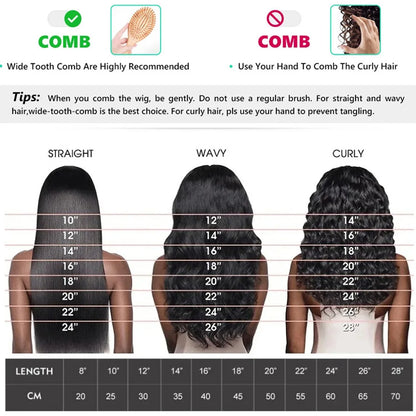 Deep Wave 180% Density Pre-Plucked Side Part Short Bob 13*4 Lace Frontal Brazilian Virgin Human Hair Wigs For Black Woman