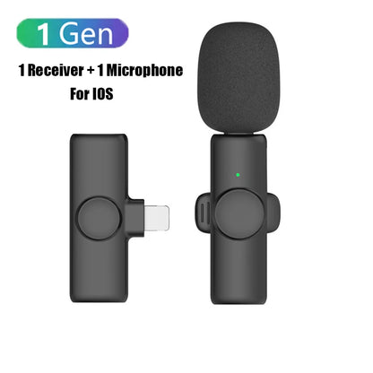 K11 Professional Wireless Lavalier Microphone for iPhone iPad Laptop Android Live Gaming Video Recording Interview Business Mic