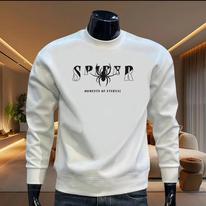 2024 Men's Black Sweatshirt Trendy Graphic Top Vintage Long Sleeve T-shirt Daily Home Casual Oversized White Top S-5XL