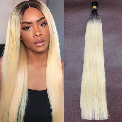 613 Human Hair Bulk For Braiding No Weft Human Hair Extensions Cheveux Naturel Vietnamita 1b613 Honey Blonde Humain Hair Bundles