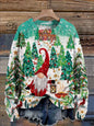 3D printed Christmas series floral Christmas tree Santa Claus pattern ugly sweater casual winter warm new style unisex  S-5