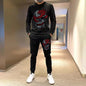 Men's Sets Hot drill Hoodie+Pants Two Pieces Casual Tracksuit Male Sportswear Brand Clothing Sweat Suit New Rhinestone