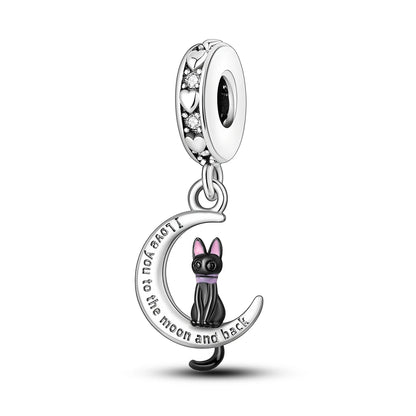 Dog Pet Charms 925 Silver Doggy Paw French Bulldog Bones Beads fit Original Pandora Bracelet DIY Fine Jewelry