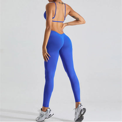 S-XL 1/2PCS Sport Bra Yoga Set Gym Suit V back Shorts Women Tracksuit Legging Running Workout Outfit Fitness Pant Active Suits