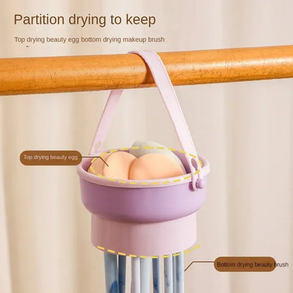 Makeup Brush Cleaning Bowl Beauty Egg Cleaning Tool Storage Set Brush Powder Puff Dry Cleaning Silicone Drying Shelf