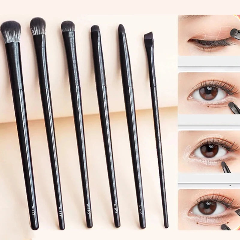 Natural Eye Makeup Brushes Set Eyeshadow Brush Eyebrow Contour Eyeliner Brush Women Eyes Cosmetic Blending Detail Make Up Tools