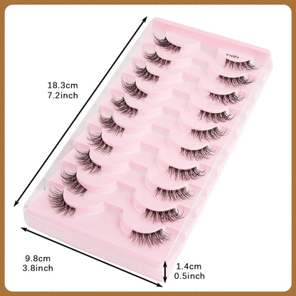 3/7/10 pairs Half Eye Lashes Natural