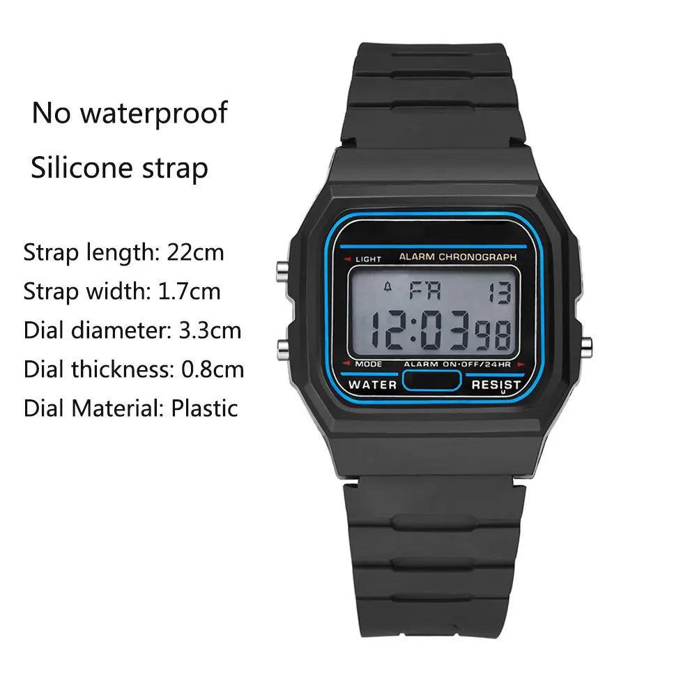 Sport Watch Men Digital Led Fashion Luxury Stainless Steel Square Wristwatch Electronic Womens Watches Male Clock Reloj Hombre