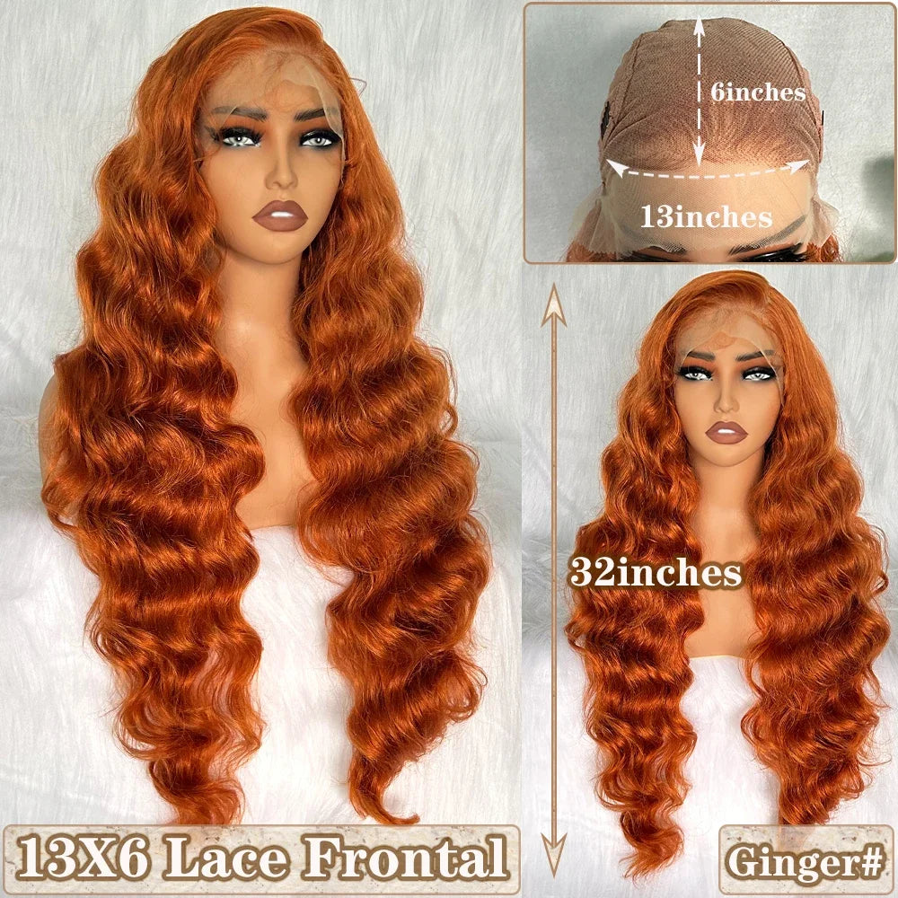 X-TRESS Long Straight Layered Wigs 13X4 Lace Frontal Free Part Synthetic Hair Wig with Baby Hair For Women 32inch Black Colored