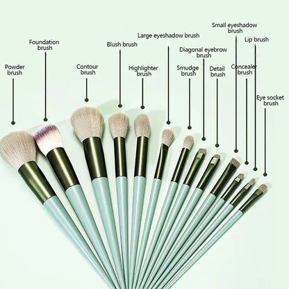 13Pcs Makeup Brush Set Make Up Concealer Blush Powder Eye Shadow Highlighter Foundation Cosmetic Beauty Tools