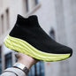 Men's Casual Sneakers Breathable Mesh Socks Shoes Fashion Sport Running Shoes Ankle Boots Slip-on Tennis Loafers For Women