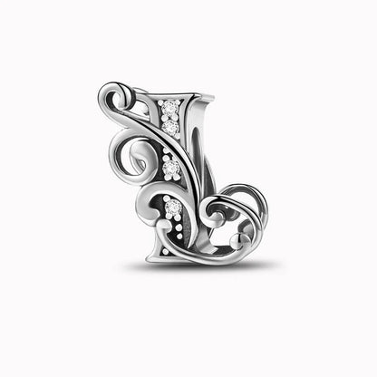 925 Sterling Silver Zircon Simple Vine 26 Letters Pendants Bead Fit Diy Bracelet Necklace Making Gift Of High Quality Jewelry