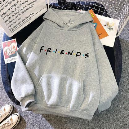 2024 Popular Spring/Summer Women's Friends Printed Women's Loose Casual Brand Popular Comfortable Academy Style Pullover