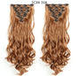 LINWAN Hair 22inch Ombre Hair Long Curly Hair Extension 16 Clips High Tempreture Synthetic Hairpiece Clip In Hair Extensions