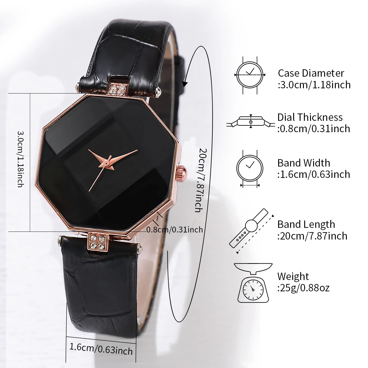 5PCS/Set of Heart Analog Quartz Watch