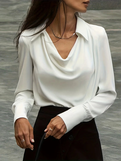 Women's Blouses Trend 2025 Spring Autumn Long Sleeve White Shirts and Elegant Simple Shirt Casual Tops New in Female Clothing