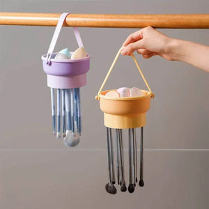 Makeup Brush Cleaning Bowl Beauty Egg Cleaning Tool Storage Set Brush Powder Puff Dry Cleaning Silicone Drying Shelf