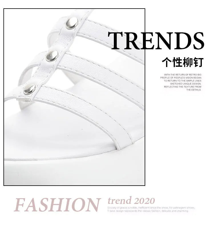 2022 Women's Summer Boots Women Shoes Fashion Cutout High Top Sandals Breathable Striped Roman Shoes Platform Boots Thigh High