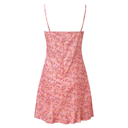 Sexy Casual Home Small Floral Camisole Dress