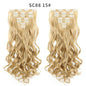 LINWAN Hair 22inch Ombre Hair Long Curly Hair Extension 16 Clips High Tempreture Synthetic Hairpiece Clip In Hair Extensions