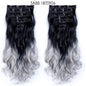 LINWAN Hair 22inch Ombre Hair Long Curly Hair Extension 16 Clips High Tempreture Synthetic Hairpiece Clip In Hair Extensions