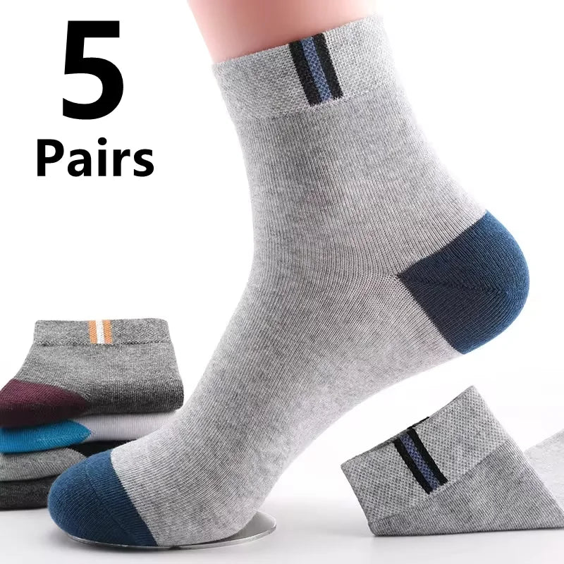 5 Pairs Of Socks Men's Short Socks Spring, Autumn And Winter Sports Sweat-absorbent And Odor-resistant Boat Socks Thin Low-cut S