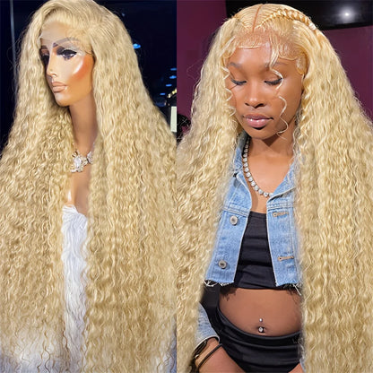 13x6 Hd Lace Frontal Wig 613 Blonde Wig 13x4 Lace Human Hair Wigs Deep Wave Brazilian Hair Curly Human Hair Wigs For Women