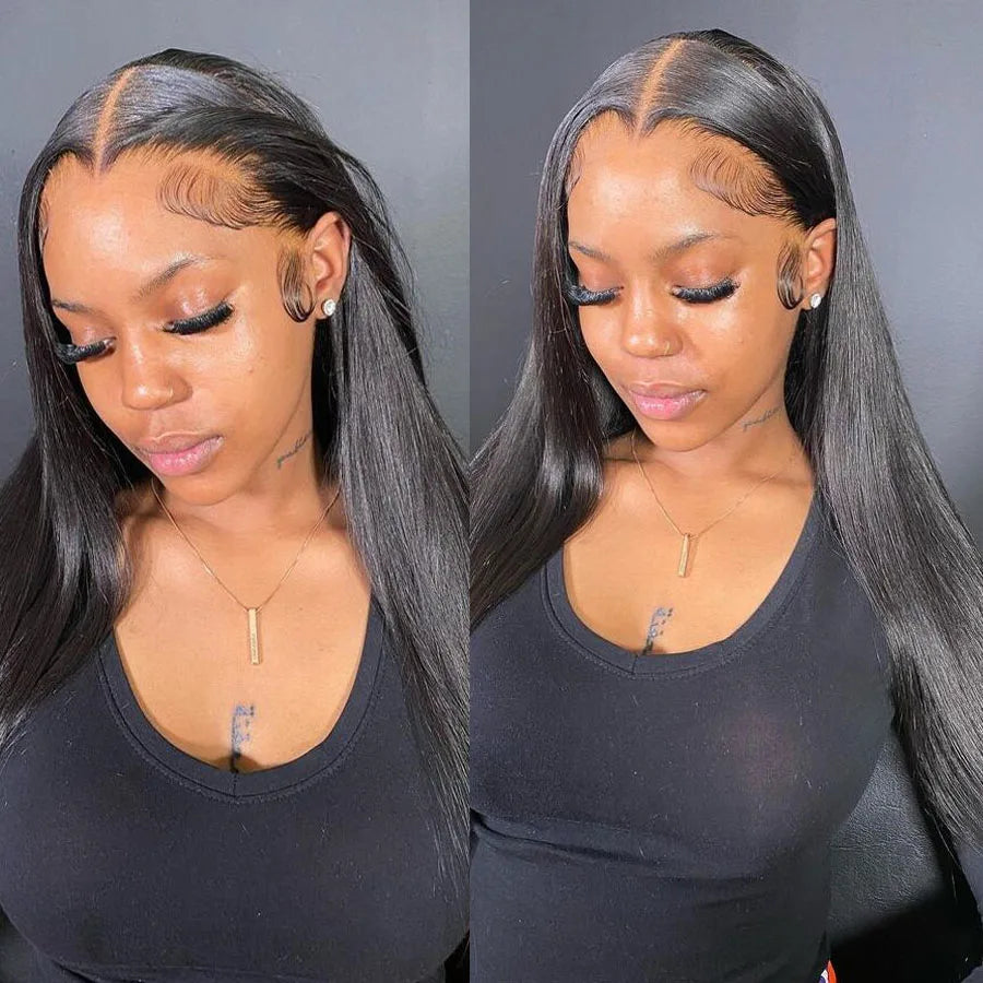 WOW ANGEL HD Lace Frontal Wig 250% 13x6 HD Lace Front Wig Straight Hair Invisible HD Lace Melt Skin HD Lace Front Human Hair Wig