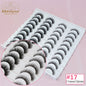 Abestyou 8mm 20Pairs Invisible Strip Soft Clear Band 3D Faux Mink Wispy Eyelash Korea High Quality Short Reusable Lashes Make-up