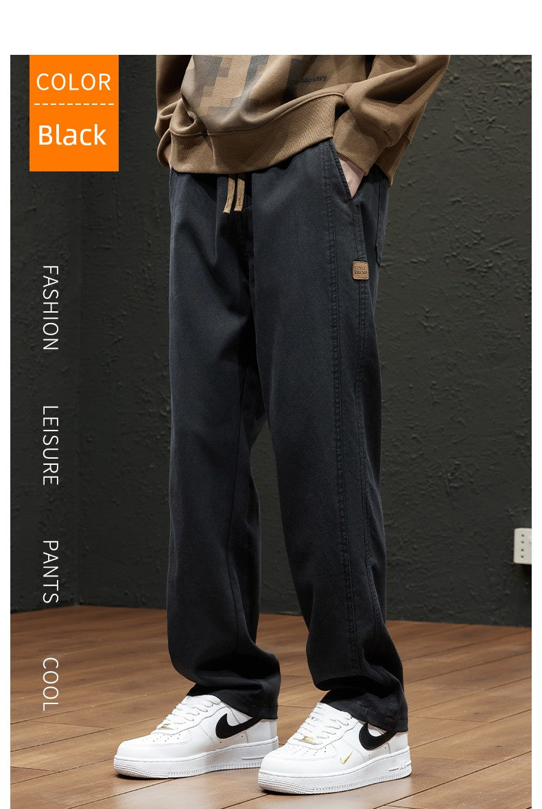 Spring and Autumn Thin Men Loose Straight Casual Pants