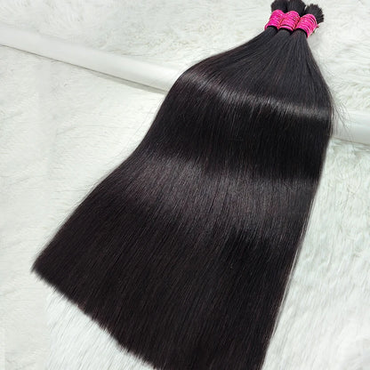 Wholesale Human Meches Bundles Human Hair Straight Extensions Cheveux Natural Human Hair Bulk For Mega Her 300 Grams 70cm