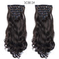 LINWAN Hair 22inch Ombre Hair Long Curly Hair Extension 16 Clips High Tempreture Synthetic Hairpiece Clip In Hair Extensions