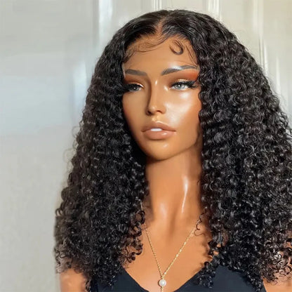 13X4 Short Bob Wig Brazilian Water Wave Lace Frontal Human Hair Wigs for Women Perruque Cheveux Humains Deep Curly Hair On Sale