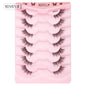 3/7/10 pairs Half Eye Lashes Natural