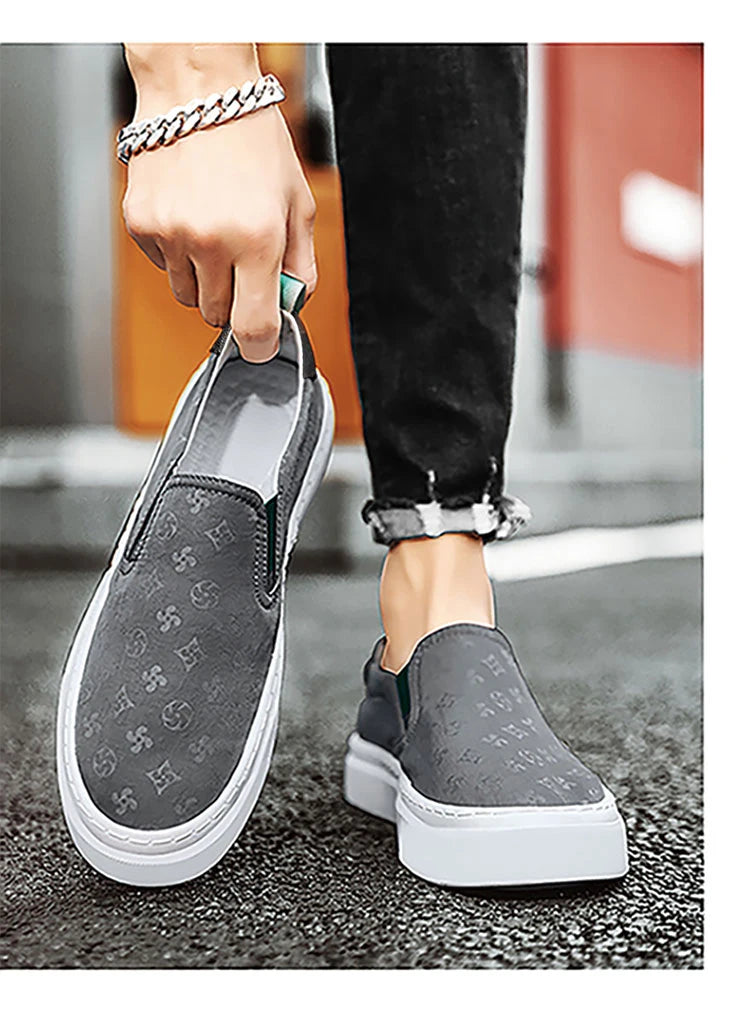 Men Casual Luxury Printing Shoes Comfortable Outdoor Shoes Thick Bottom Slip-On Shoe Trainers Skate Flats Walking Sneakers 39-44