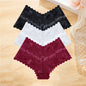 FINETOO 3Pcs/set Lace Boyshort Panties Women Low-Rise Floral Underwear S-XL Girls Sexy Panties Ladies Lace Underpants Lingerie