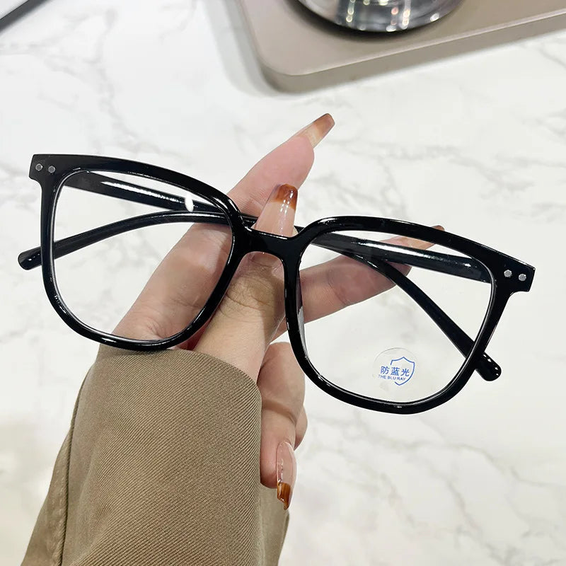 Round Eyewear Transparent Computer Glasses Frame