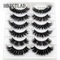 NEW 5/6/7/8 Pairs Natural Long Mink False Eyelashes Cross Dense Handmade Cotton Stalk 25mm Lashes Make-up Mink Beauty Eyelashes