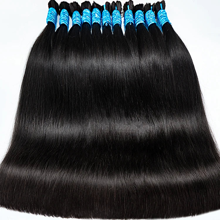 Wholesale Human Meches Bundles Human Hair Straight Extensions Cheveux Natural Human Hair Bulk For Mega Her 300 Grams 70cm