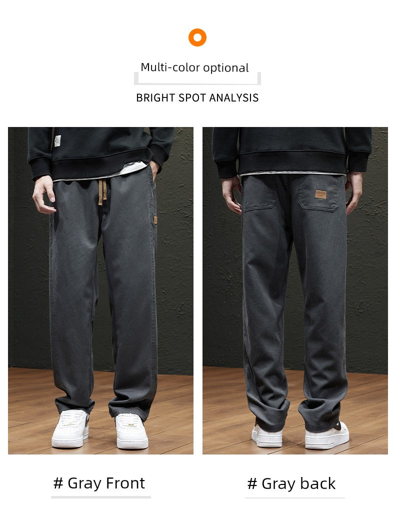 Spring and Autumn Thin Men Loose Straight Casual Pants