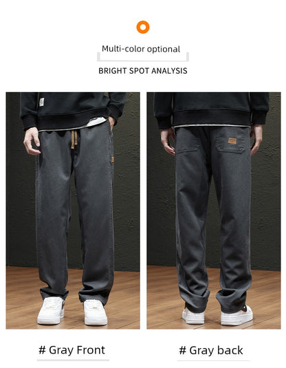 Spring and Autumn Thin Men Loose Straight Casual Pants