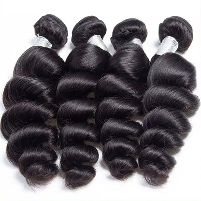 12A Loose Wave Bundles 100% Human Hair Extensions Malaysian Hair Weave Tissage Cheveux Humain Wave 1 3 4 Bundles For Black Women