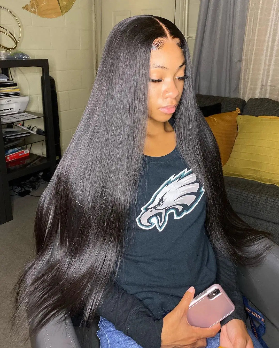 Pre Cut Glueless Wigs Human Hair Ready To Wear And Go Preplucked Straight 13x6 HD Lace Frontal Wig Human Hair For Women 40 Inch