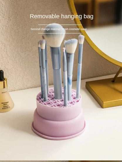 Makeup Brush Cleaning Bowl Beauty Egg Cleaning Tool Storage Set Brush Powder Puff Dry Cleaning Silicone Drying Shelf