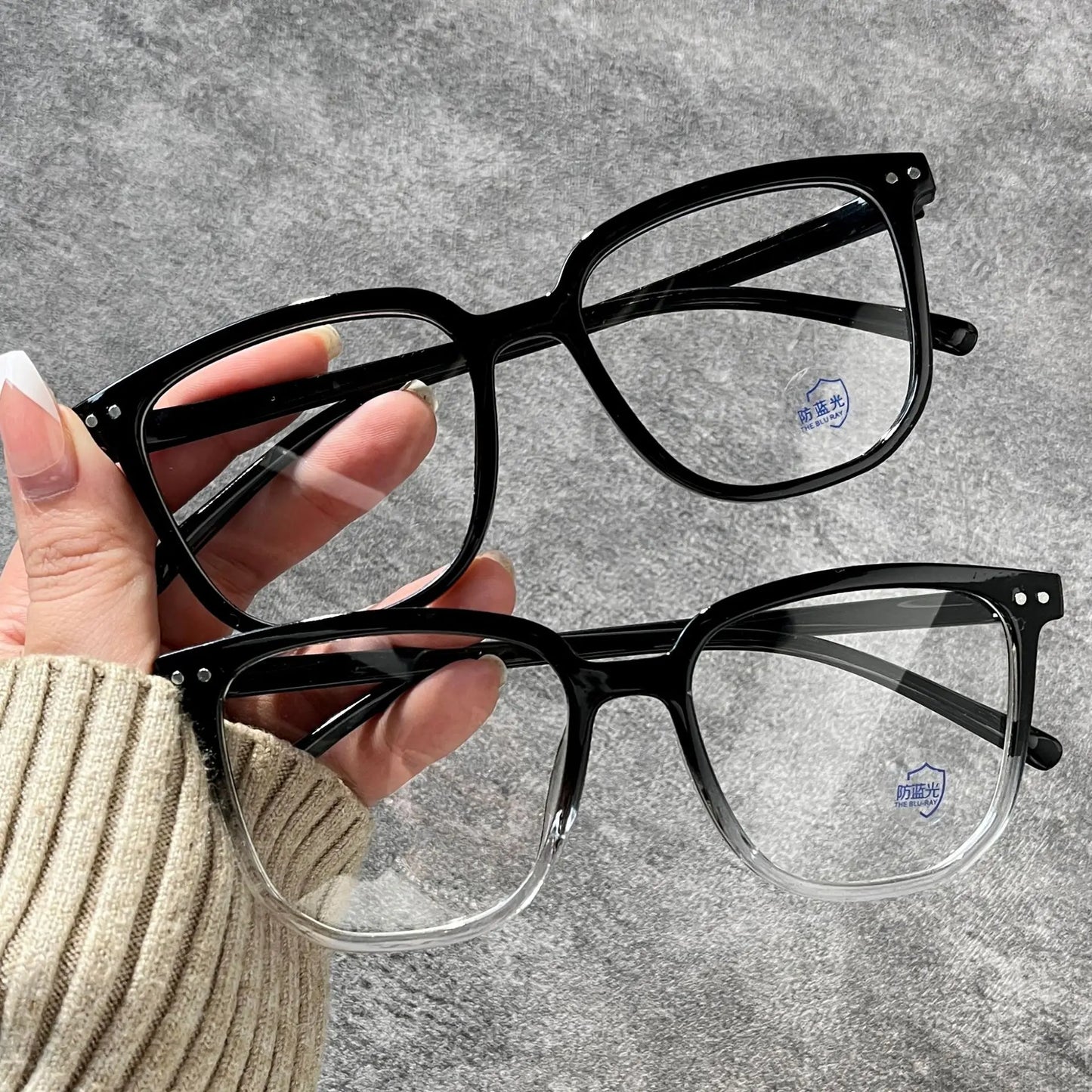 Round Eyewear Transparent Computer Glasses Frame