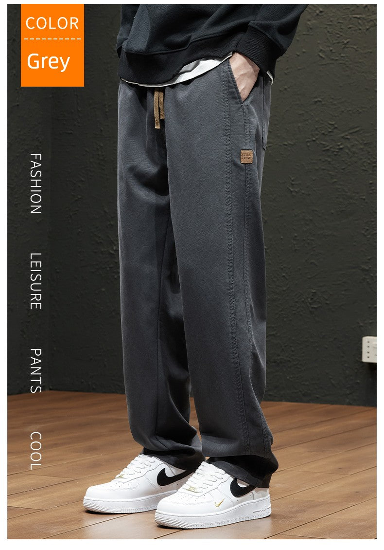 Spring and Autumn Thin Men Loose Straight Casual Pants