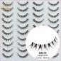 Abestyou 8mm 20Pairs Invisible Strip Soft Clear Band 3D Faux Mink Wispy Eyelash Korea High Quality Short Reusable Lashes Make-up