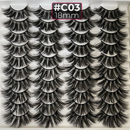 Abestyou 8mm 20Pairs Invisible Strip Soft Clear Band 3D Faux Mink Wispy Eyelash Korea High Quality Short Reusable Lashes Make-up